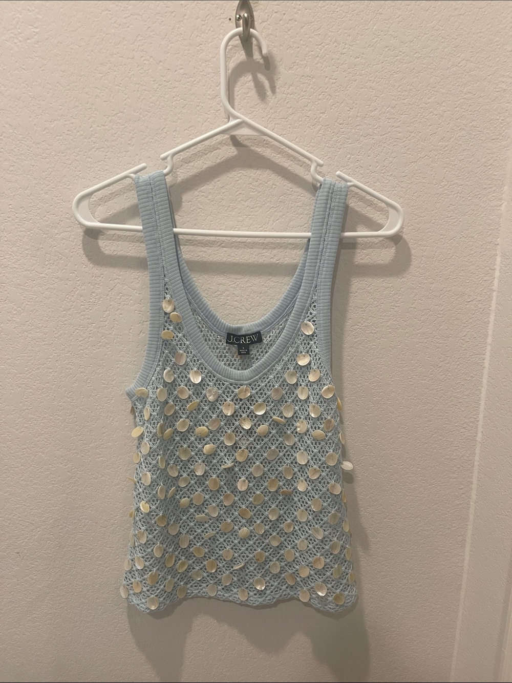 J. Crew Crochet Shell Embroidered Tank - Picture 3 of 5